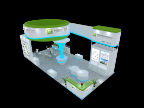 普益電池新能源展臺(tái)設(shè)計(jì)效果圖