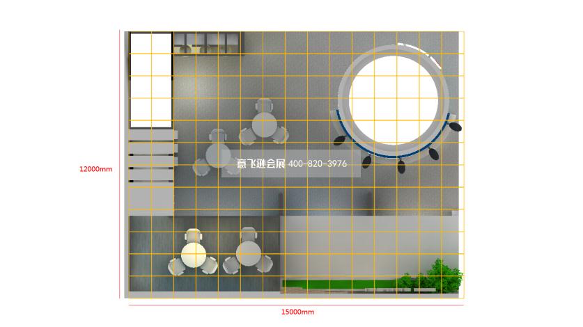 安徽潤(rùn)明深圳光電照明展臺(tái)設(shè)計(jì)效果圖